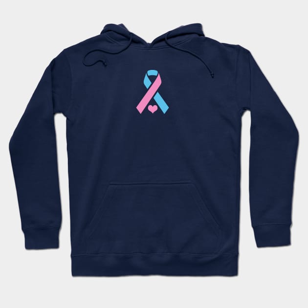 Infant Loss Awareness Ribbon with Heart Hoodie by Trent Tides